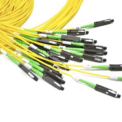 24 ไฟเบอร์ G657A1 สายแพทช์ออปติคัล MU ถึง LC ที่สิ้นสุดล่วงหน้า